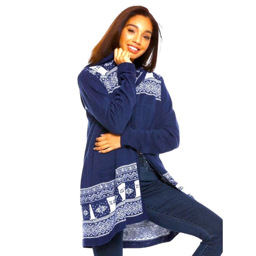 Doctor Who TARDIS Intarsia Hooded Long Cardigan